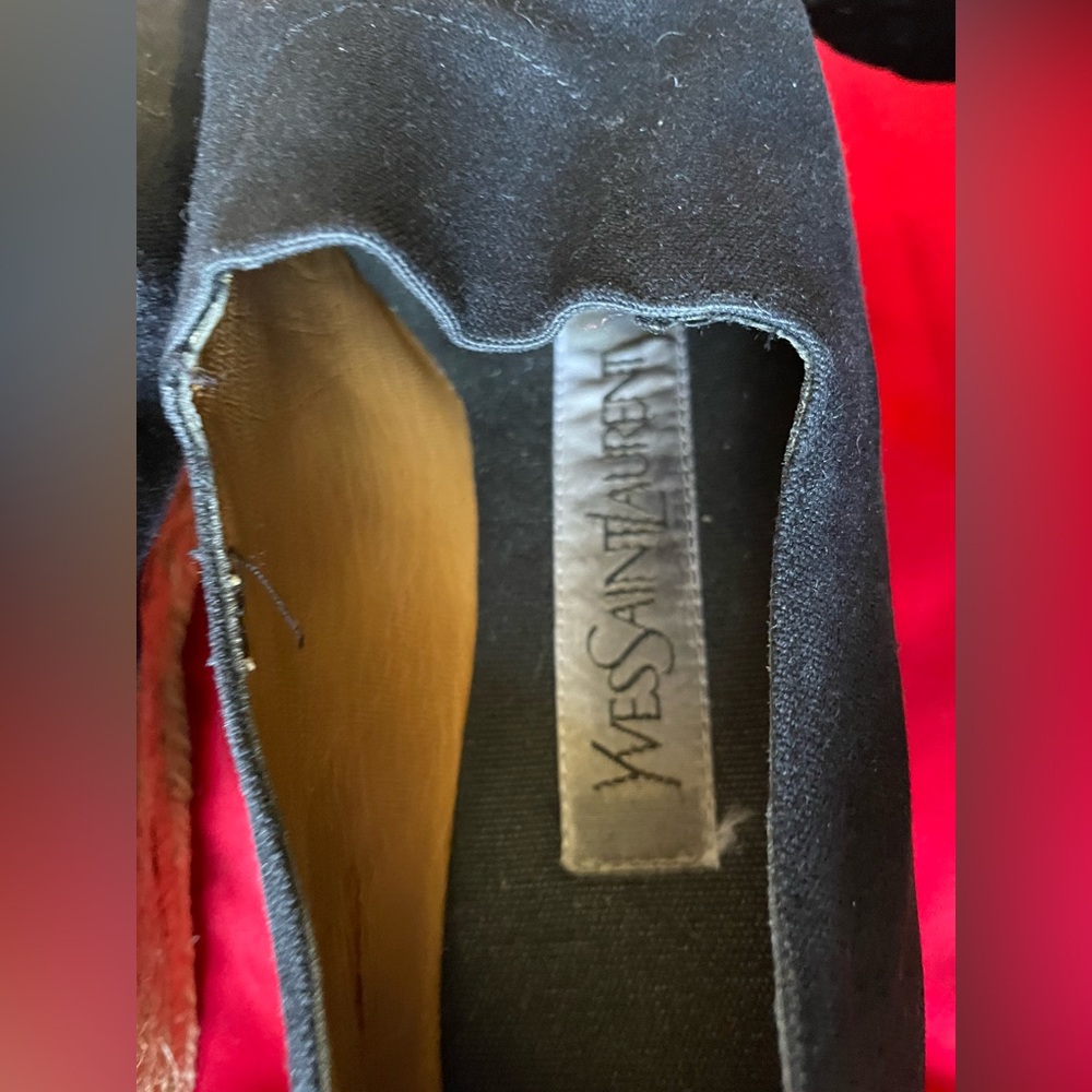 YVES SAINT LAURENT Vintage Canvas Wedge Espadrilles Heeled Espadrille YSL 8.5 9 - Picture 8 of 14
